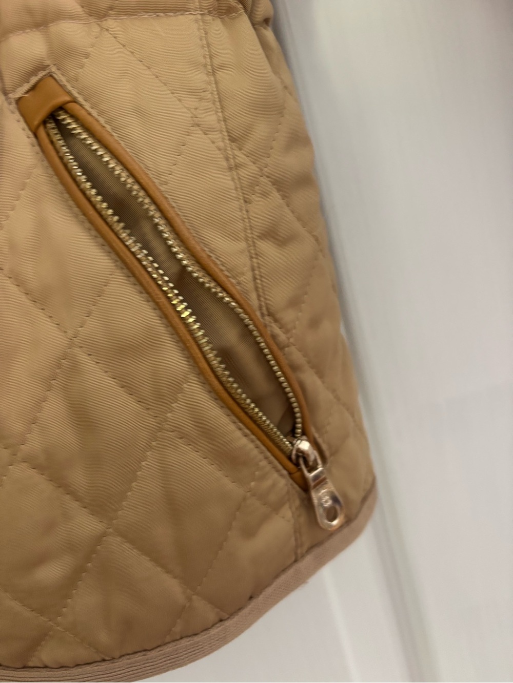 Massimo Dutti Quilted Puffer Jacket in Tan - Picture 3 of 10